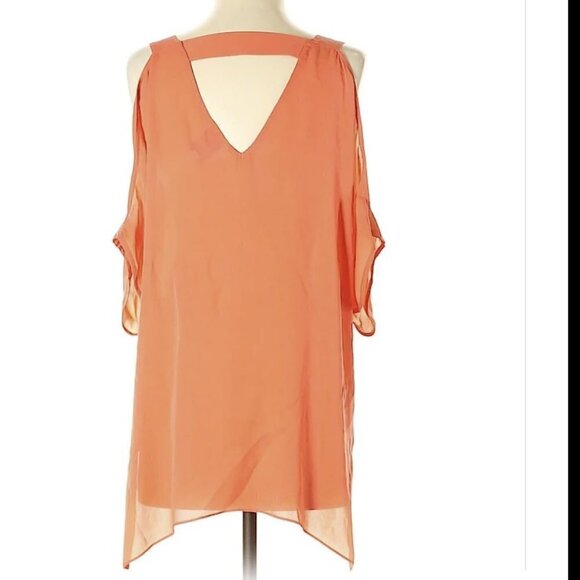 NEW Mason 100% Silk Ruffle Sleeve Blouse Size 4 - Picture 2 of 4